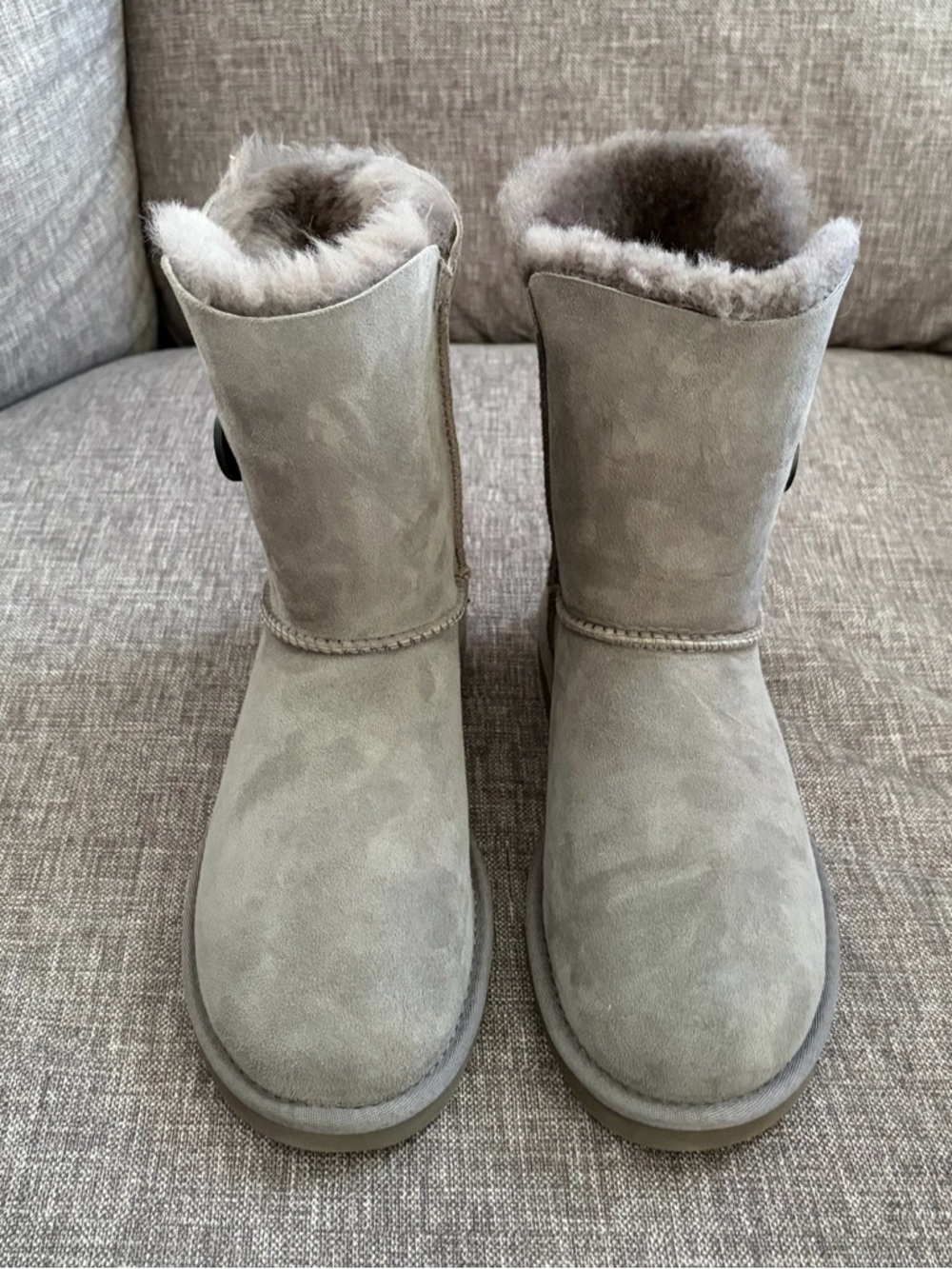 UGG Ankle Boots in Grey with Button - Picture 2 of 14